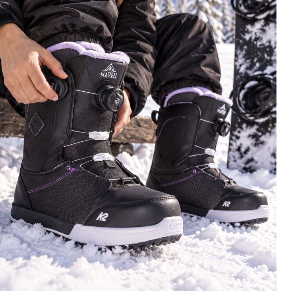 K2 Haven Comfort Snowboarding Boots Womens Sz 6 Lavender Lining